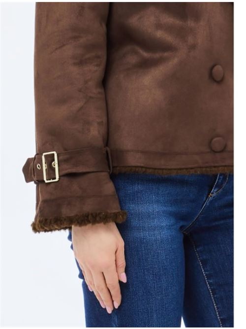 Brown fur padded jacket Liu Jo | MF5334E0911.90915